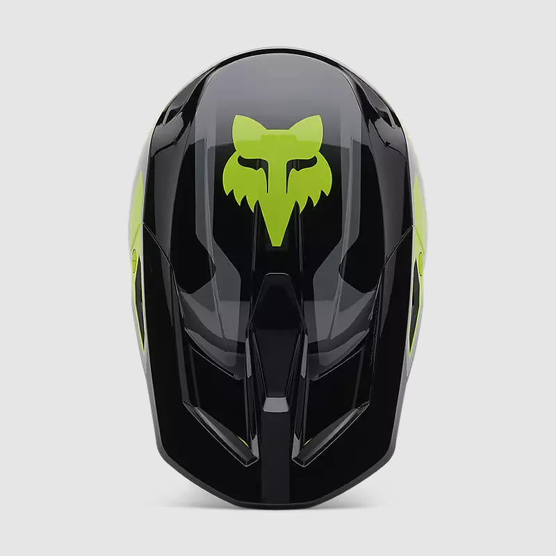 Casco Moto V1 Lean Gris/Amarillo Fox