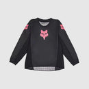 Polera Moto Infantil 180 Blackout Negro/Rosado Fox