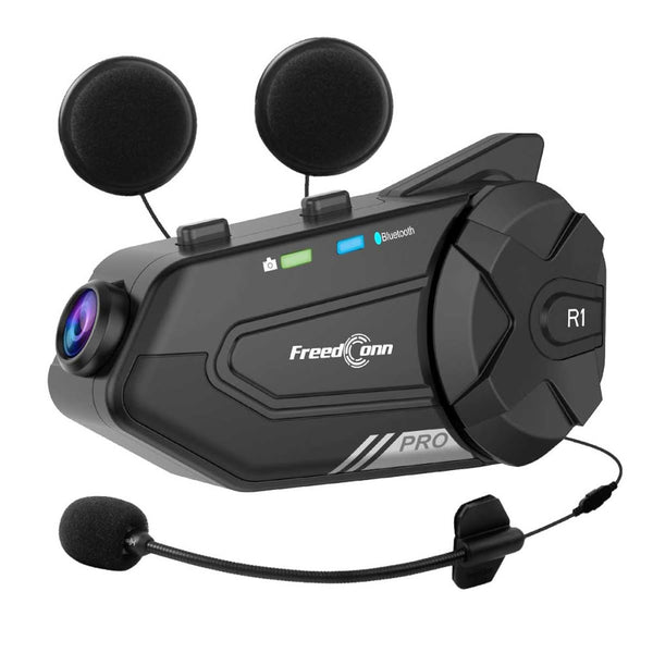 freedconn R1 Pro camara 2k bluetooth intercomunicador 6 vias 1000mts radio FM