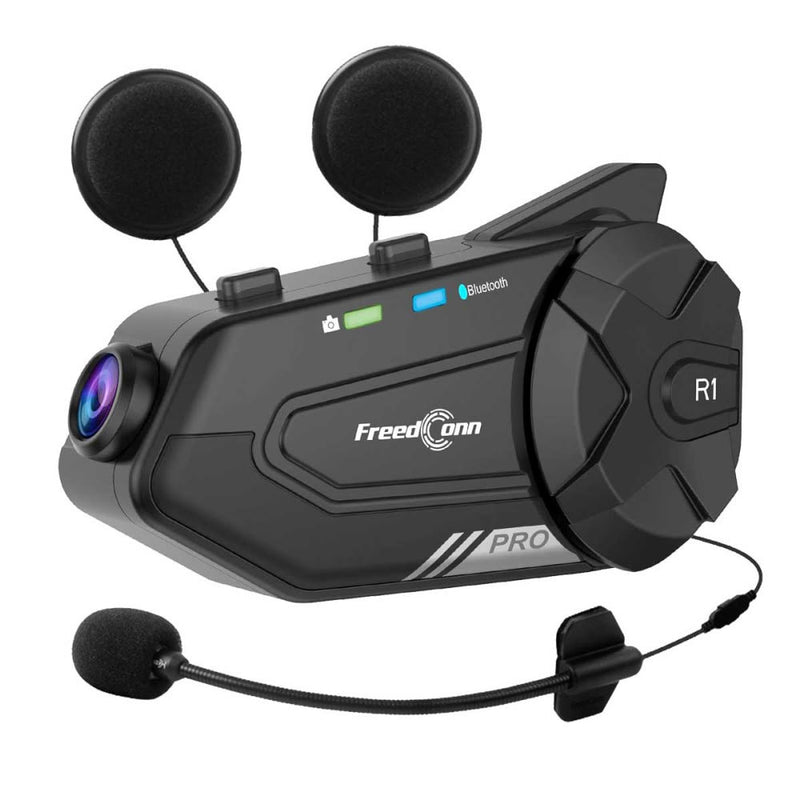 freedconn R1 Pro camara 2k bluetooth intercomunicador 6 vias 1000mts radio FM