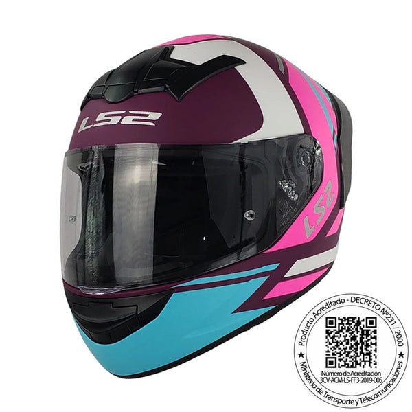 CASCO LS2 FF352 EVO DOWN MORADO FUCSIA MATE