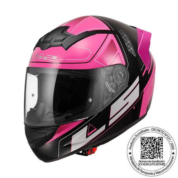 CASCO LS2 FF352 EVO ULTRA ROSA SPOILER ROSA