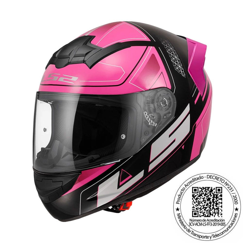 CASCO LS2 FF352 EVO ULTRA ROSA SPOILER ROSA
