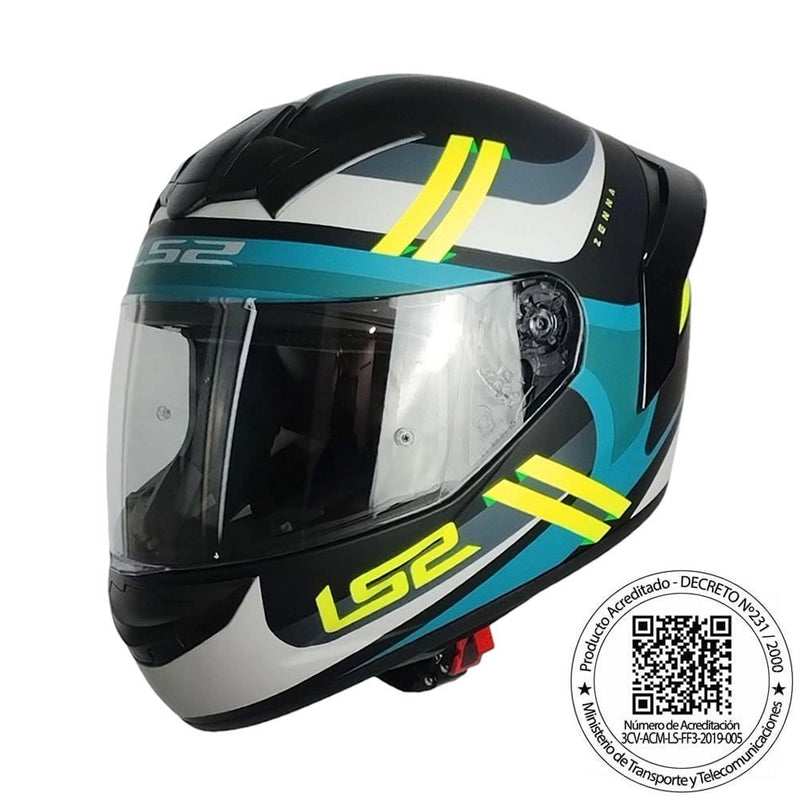CASCO LS2 FF352 EVO ZENNA NEGRO AMARILLO MATE SPOILER