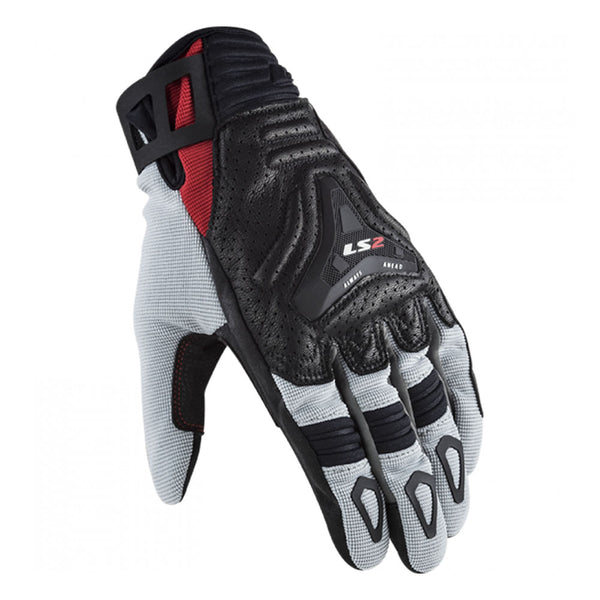 GUANTES LS2 ALL TERRAIN NEGRO GRIS ROJO HOMBRE