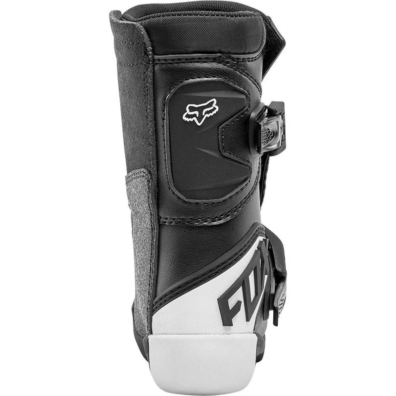 Botas Moto Infantil Comp K Negro/Blanco Fox