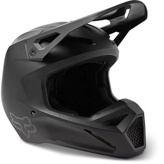 Casco Moto Niño V1 Negro Mate Fox