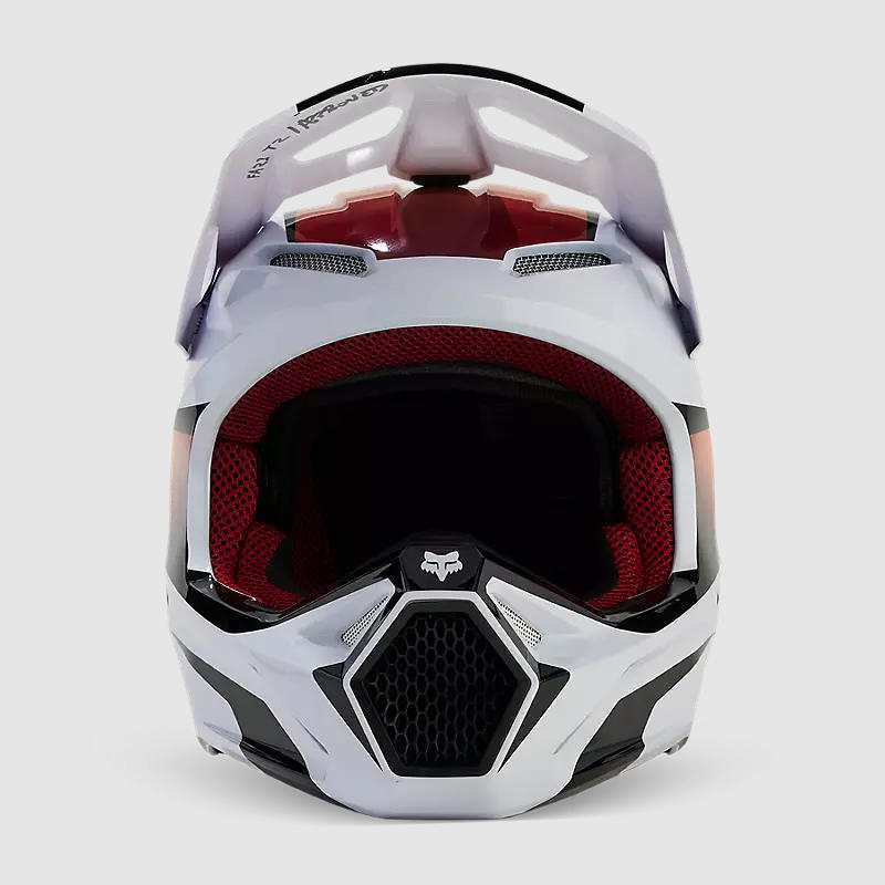 Casco Moto V1 Flora Blanco/Negro Fox