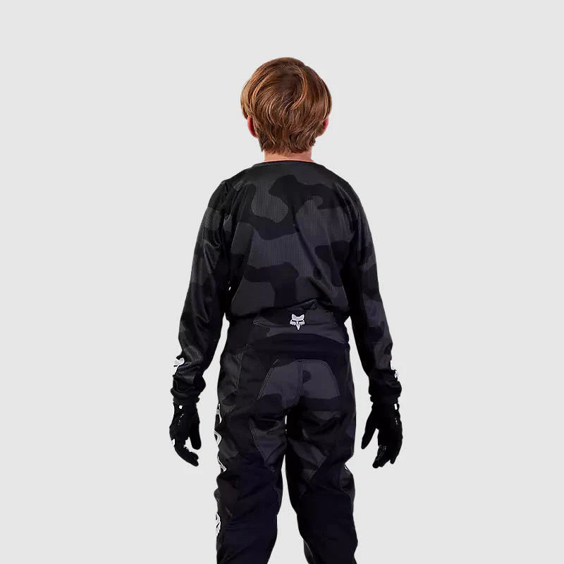 Polera Moto Niño 180 Bnkr Camo Negro Fox