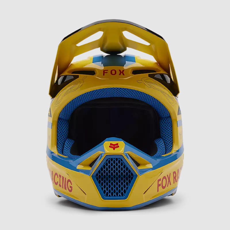 Casco Moto V1 Race Spec Amarillo Fox