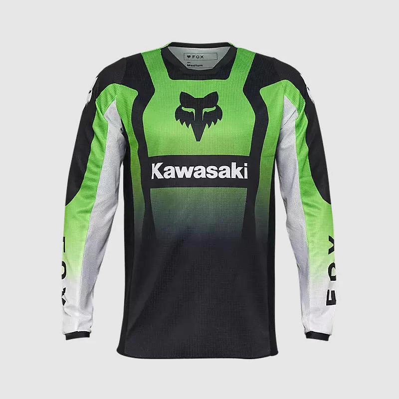 Polera Moto 180 Kawasaki Verde Fox