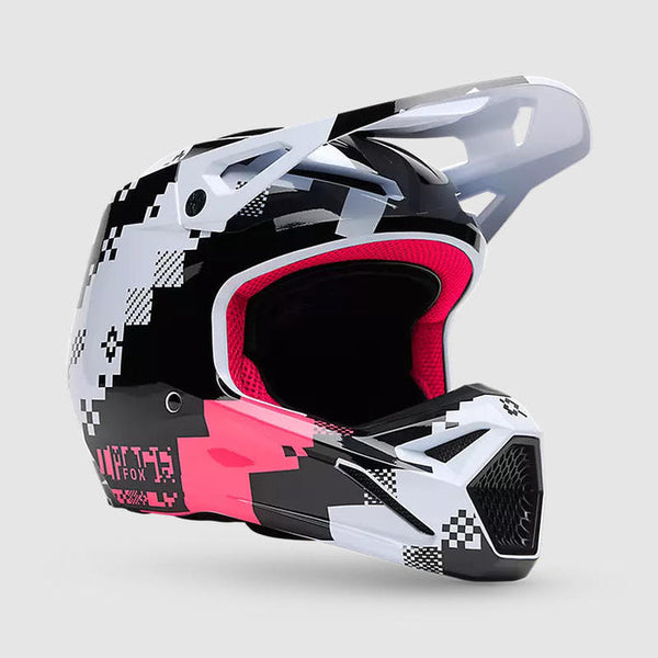 Casco Moto V1 Digi Image Negro/Rosado Negro Fox