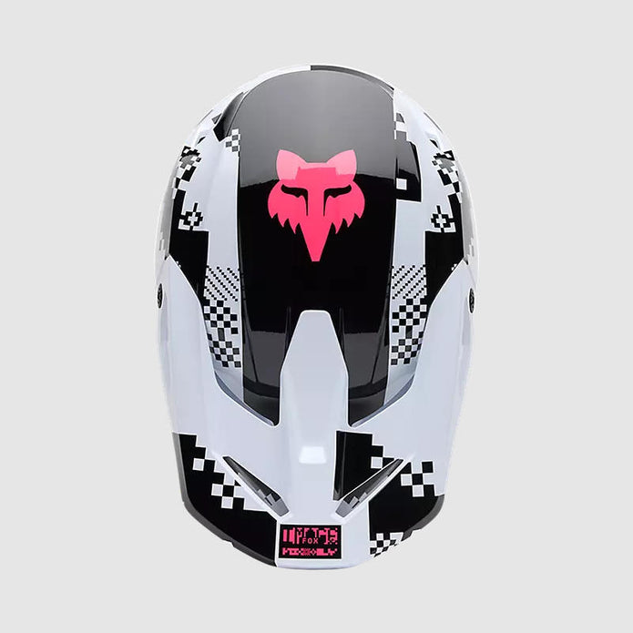 Casco Moto V1 Digi Image Negro/Rosado Negro Fox