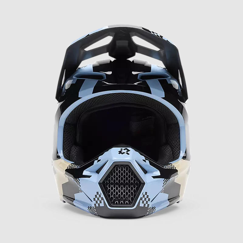 Casco Moto V1 Digi Image Azul Claro Fox