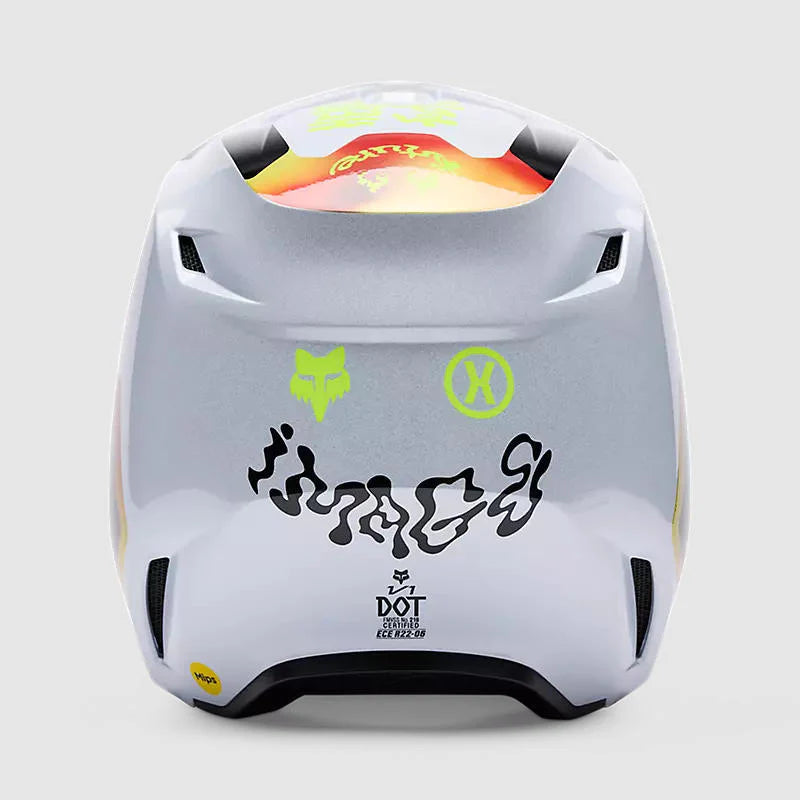 Casco Moto V1 Hello Future Blanco Fox