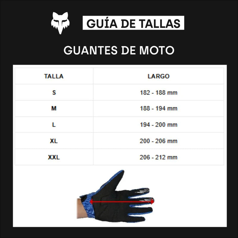 Guantes Moto 180 Taunt Negro Fox