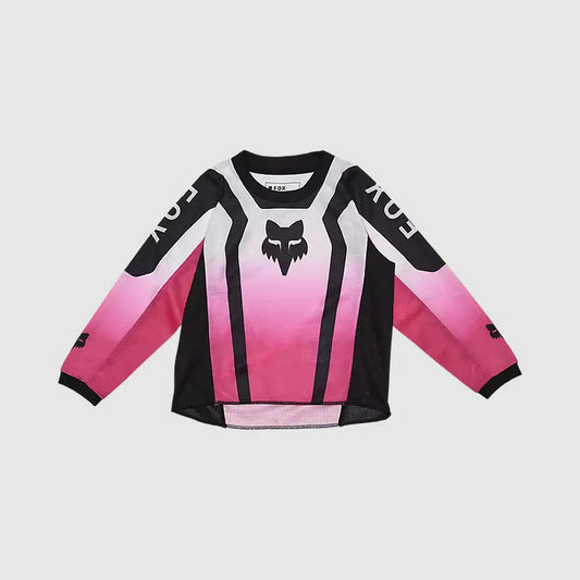 Polera Moto Niño Manga Larga Negro/Rosado Fox