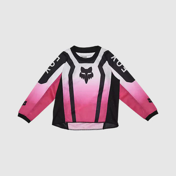Polera Moto Niño Manga Larga Negro/Rosado Fox