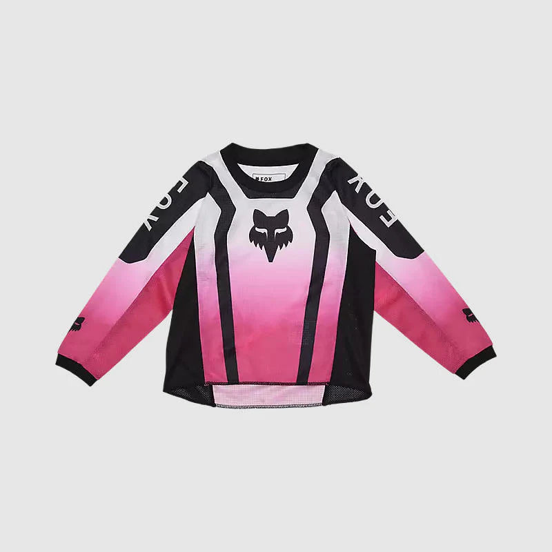 Polera Moto Niño Manga Larga Negro/Rosado Fox