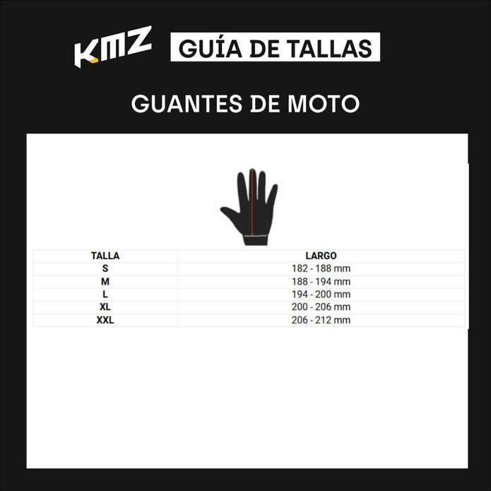Guantes Moto Calle Asphalt Apex Negor Kmz